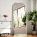 Koonmi Full Length Mirror, 71"x26" Mirror Full Length with Stand, Silver Domed Top Square-Edged Floor Mirror with Aluminum Alloy Frame for Bedroom Living Room