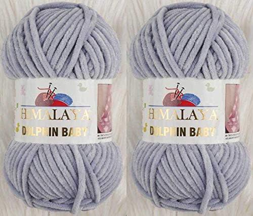 Himalaya Yarn Dolphin Baby 2 Skeins 264 Yards 2x100gram Super Bulky Baby Blanket Yarn (80351)