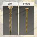 Deck Screws 3 Inch, #10 x 3'', Rust Resistant, Brown Epoxy Coated, Outdoor Screws, Torx/Star Drive, T25 Bit,5lb