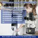 WD26X23258 Dishwasher Circulation Pump Assembly Compatible with ge Dishwasher: GDT605PMM0ES, GDT695SMJ0ES, GDF530PGM0BB, GDF630PSM0SS etc. Replace WD26X22285, WD26X22826, WD26X22518, EAP11772000 etc.