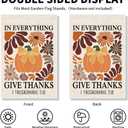 In Everything Give Thanks Garden Flag, Christian Pumpkin Bible Banner, Floral Christian Fall Thanksgiving Harvest Yard Outdoor Decor for Farmhouse Holiday, Thanksgiving Flags Gifts for Women BFF