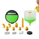 OEMTOOLS No-Spill Coolant Funnel Kit, 15 Piece Fluid and Oil Funnel Set, Allows Access To Hard-To-Reach Radiators