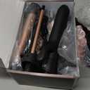 Lopeie 5 in 1 Curling Iron with Thermal Brush and 4 Interchangeable Ceramic Barrels(1/2 to 1 1/2 inch), Curling Wand Set with Flat Iron, Fast Heating, Dual Voltage Hair Curler, Mothers Day Gifts (Rose Gold)