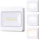 STAR-SPANGLED 3 Pack 3.7 Dimmable Push Tap Lights, Stick on LED Touch Lights AA Battery Operated, 3 Color Modes Sticky Button Lamps for Classroom, Kitchen, Under Cabinet, Closet