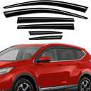 Rain Guards Compatible with Honda CR-V 2017 2018 2019 2020 2021 2022, Tape-on Durable Side Window Sun Wind Deflectors, 2017-2022 CRV Rain Guard Black 6 PCS