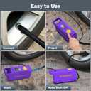 150 PSI Tire Inflator Portable Air Compressor, 12V DC Auto Shutoff Air Pump with Digital Pressure Gauge and Emergency LED Light for Car Tires, Bicycle & Balloons, Purple
