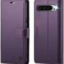 Wallet Case for Google Pixel 10 Pro XL 5G, RFID Blocking Credit Card Holder, PU Leather Folio Flip Kickstand Protective Shockproof Cover for Pixel 10 Pro XL(Purple)