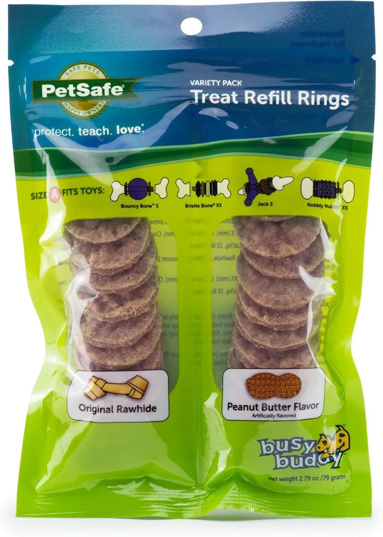 Set For Pets 2 (Rawhide Treat Rings And Muzzle For Dog XL), Best By 08/28/2026