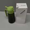 CXINYI - 16oz/470ml Olive Oil Dispenser for Kitchen with Stickers - 2 in 1 Olive Oil Sprayer for Cooking, Air Fryer, and Salad, Green (Light-Proof Kitchen Gadget)