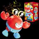 Ritastar Dancing Crab Baby Toy,Tummy Time Toys with Funky Moves,Music,RGB LED Lights,Battery Powered Moving Crawling Interactive Learning Toy for Kids,Toddlers,Baby Boys Girls Birthday