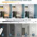 Modern Led Pendant Light Fixture, 15W Chrome Spiral Led Chandelier Hanging Lamp, 3000K-6000K, Dimmable Pendant Lamp, Adjustable Height Pendant Light for Kitchen Island Dining Room Bedroom Cafe