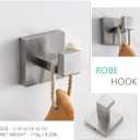 VELIMAX Premium Stainless Steel 3-Piece Bathroom Hardware Set Wall Mounted Bathroom Accessory Set - Robe Hook Toilet Paper Holder 16-Inch Towel Bar, Brushed