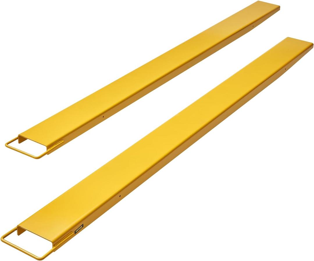 BestEquip Forklift Extensions, 96 inch Fork Extensions 5.5 inch Width, Heavy Duty Steel Pallet Fork Extensions, 1 Pair Forklift Extensions for Forklift Lift Truck Forklift Loaders