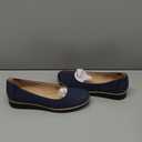 Soul Naturalizer Women's Navy Nubuck Synthetic Idea Slip On Ballet Flat Shoe, Size 8