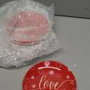 6 Pack 6 Inch Valentine's Day Love Ceramic Plates Pink Heart Tableware Plates Reusable Dinnerware Dessert Plates for Valentine's Day Celebration Wedding Party Supplies