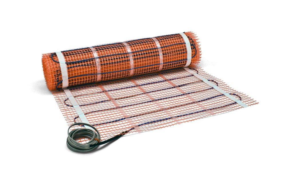 SunTouch TapeMat Electric Under Floor Heating Mat with 1/8" Thick Cable, Open-Weave Orange Mesh, 25 Sq Ft (12.5' x 2'), 120V, Commercial and Residential, Installs Beneath Tile, Stone, Laminate SunTouch TapeMat Electric Under Floor Heating Mat with 1/8" Thick Cable, Open-Weave Orange Mesh, 25 Sq Ft (12.5' x 2'), 120V, Commercial and Residential, Installs Beneath Tile, Stone, Laminate