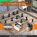 4 Pack Adjustable Height Bed Frame Support Legs, Bed Frame Center Support Legs 5"-12.5", Adjustable Bed Frame Support Legs for Bed Frame Stability and Strength