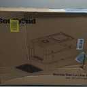Soulbond XXXL Stainless Steel Litter Box with Lid, 27.5" L x 19.7" W x 16.5" H Large Covered Metal Jumbo Cat Litter Box Enclosed for Large and Multi-Cat Families, Easy to Clean