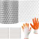 Gutter Guard 5 inch x 26 ft Leaf Filter Gutter Covers Leaf Guards for Gutters with 10 Fixed Cable Ties and Anti Scratch Gloves Rain Gutter Leaf Guard5 in x 26 ft