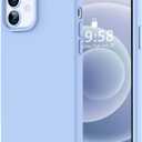 LOVE 3000 Designed for iPhone 12 Case/iPhone 12 Pro Case, Premium Silicone with [Soft Anti-Scratch Microfiber Lining] Shockproof Protective Phone Case for Men Women Girls 6.1", Light Blue