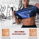 Sauna Shirt for Men Heat Trapping Compression Sweat Suit T-shirt Workout Body Shaper for Gym Short Sleeve Shapewear