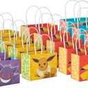 Hallmark Pokmon 4" Mini Gift Bags (18 Bags: Pikachu, Charizard, Gengar, Eevee) for Birthday Party Favors, Gift Cards, Classroom Treats
