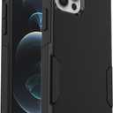 OtterBox iPhone 12 & iPhone 12 Pro Commuter Series Case - Black, Slim & Tough, Pocket-Friendly, with Port Protection