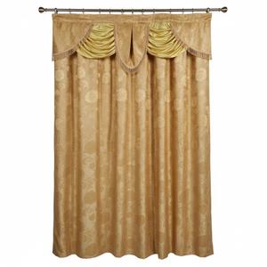SUBRTEX Light Flitering Curtains 52Wx84L, Room Darkening Vibrant Floral Drapes, 50% Blackout, Semi Sheer Boho Farmhouse Curtains for Living Room, Gold
