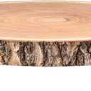 10 inch Wood Cake Stand for Dessert Table - Round Rustic Cake Holder Tray Wooden Serving Platter Pedestal Centerpiece Decoration with Sturdy Legs for Wedding Cakes