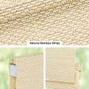 LazBlinds No Drill Bamboo Roman Shades, 20" W x 64" H, Star-Beige | Light Filtering Blinds, Real Natural Bamboo Material, Easy to install