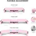 OPNICE Desk Organizers and Accessories, Dual Monitor Stand Riser with Drawer and 2 Pen Holders, Desk Shelf Metal Computer Racks for Office Workspace Organizers, Desktop Organization (Pink Metal), Item dimensions L x W x H 10 x 3 x 16 inches