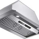 VIKIO HOME 30 Inch Range Hood Insert, 980 CFM, Dual-Intake, Gesture & Touch | Built-in Kitchen Vent Hood, 3-Speed, Ducted/Ductless, Stainless Steel, Dishwasher-Safe Removable Filters