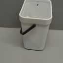 Small Can with Lid Mini Kitchen Hanging Can Tightly Sealed Odor Free, Small Countertop Compost Bin for Scraps from Daily Cooking, Mountable Bin for Kitchen Counter, 5L/1.3 White