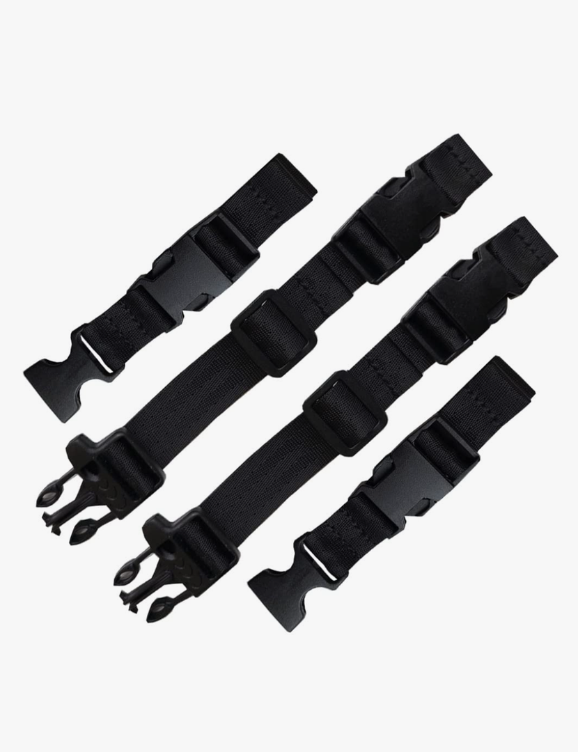 4pack Nylon Universal Backpack Chest Strap-3/4 Inch Webbing Chest Belt-AdjustableBackpack Sternum Strap (Black)