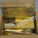 153 Pack Gold Plastic Silverware - Heavy Duty Gold Silverware Set - 51 Forks, 51 Knives, 51 Spoons Plastic Cutlery Disposable Utensils Set for Holiday, Party, Dinner, Wedding Gathering