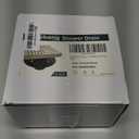 WEBANG 6 Inch Square Shower Drain Nickel Floor Drain with Flange Square Holes Pattern Cover Grate Removable SUS304 Stainless Steel Watermark&CUPC Certified Brushed Nickel