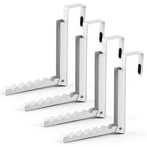 4pcs Over The Door Hanger for Clothes Folding Clothes Drying Rack Folding Hanging Coat Rack Storage Hooks for Indoor Laundry Room Compact Small Space Foldable Portable Clothing Hanger Hook