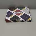 Driini Clocks Mid Century Modern Wall Clock - Square Blue Clock with Decorative Gold Accent- Unique and Cool Clock, Battery Operated - MCM Decor & Decorative Wall Clock for Mid Century Modern Decor.