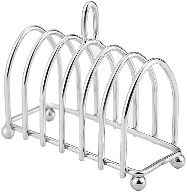 Toast Bread Rack Holder 6 Slice Holes Stainless Steel for Breakfast,Lunch,Dinner