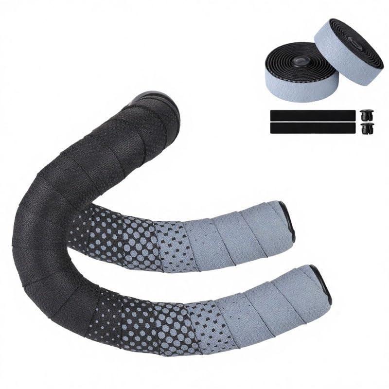 Bike Handlebar Tape - Non-Slip Shock-Absorbing Wrap for Road, Mountain, and Hybrid Bikes, Weather-Resistant Design with Secure Adhesive (White)