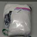 MEGO Fluffy Faux Rabbit Fur Bean Bag Chair Cover(No Filler), Ivory Shaggy Fuzzy Striped Stuffed Animal Storage Beanbag, 3FT Large Furry Ribbed Bean Bag Cover for Bedroom Living Room, Anti-Slip, Beige (Large(38"x38"x40"))