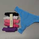 ANZERMIX Women's Breathable Cotton Thong Panties Pack of 6 (6-pack Basics, Medium)