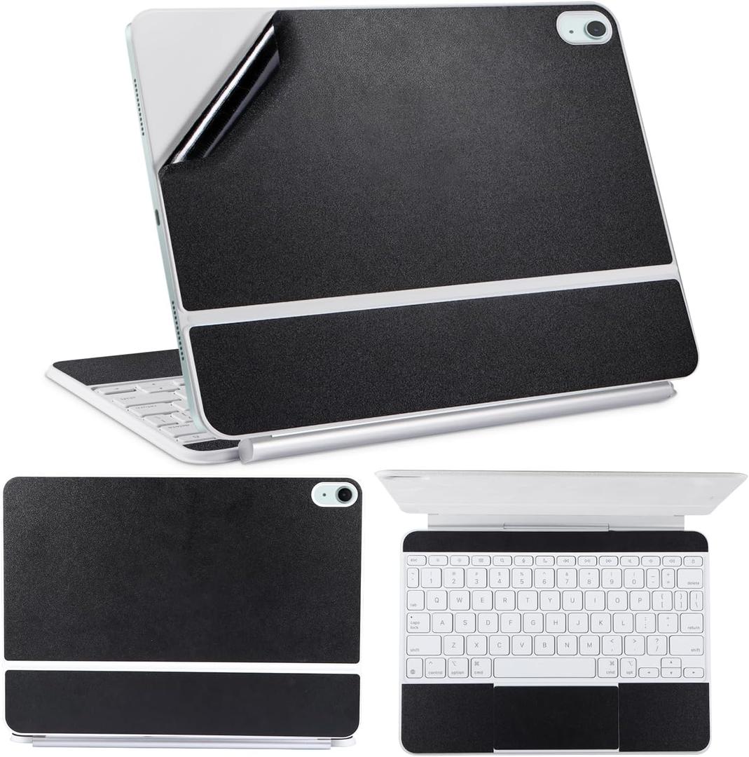 IMMOENUC Protective Skin Sticker for 2026 2025 iPad Air M4 M3 13-inch Magic Keyboard 3-Side ull Coverage Protective Vinyl Decals Self-Adhesive,Pre-Cut (Top/Bottom/Keyboard Panel)Black