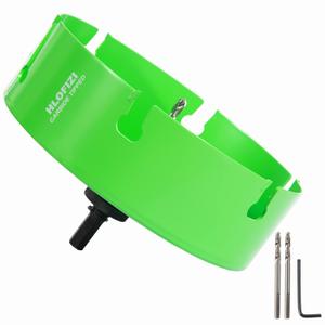 8 Inch Hole Saw Carbide Tipped for Recessed Lights, Hard Wood, Drywall, Plaster Ceiling, Sheetrock, Plastic, Fiberglass, 3X Faster, Green