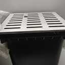 Kritkin18x18x15 Inch Catch Basin with Stainless Steel Grate Square Large Catch Basin for Drainage with Debris Basket French Drain Without Reserved Hole for Yard, Downspout, Municipal Pipeline