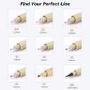 2 x 9 Pack Fineliner Drawing Pens  Black Waterproof Micro Line Ink Pens with Assorted Tip Sizes (005 to BR) for Manga, Sketching, Journaling & Technical Illustration