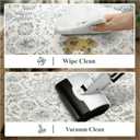 Collive Anti Fatigue Mats for Kitchen Floor, Cushioned Non Skid Kitchens Rug Sets of 2 Waterproof Padded Sink Rugs, Boho Floral Rug Comfort Standing Mat for Home Office, 17.3"x28" + 17.3"x47"