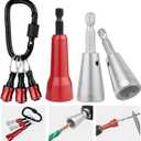 6PCS Wire Twister Tool for Drill with Bit Holder Keychain, Wire Nut Twister for Drill with 1/4" Hex Shank Professional Electrician Tools for 922 AWG Wire Connector Twisting