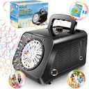 Zerhunt Automatic Bubble Machine for Parties: Portable & Dual-Speed Mode Bubble Maker - 20000+ Bubbles Per Min for Weddings Birthday Outdoor Fun - Toddlers Kids Durable Bubble Toys