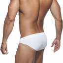 Mens Swim Briefs Sexy Bikini Swimwear Quick Dry Drawstring Retro Swimsuit with Pad, small